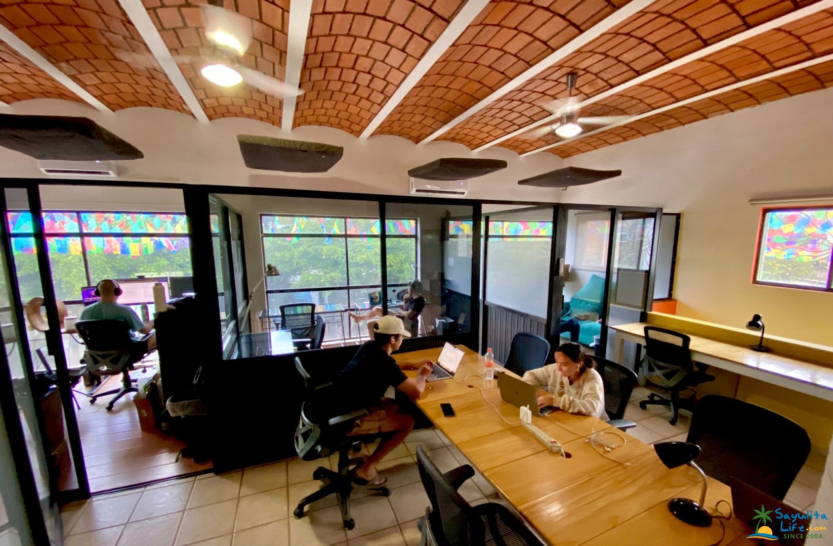 Real members working inside Sayulita Cowork